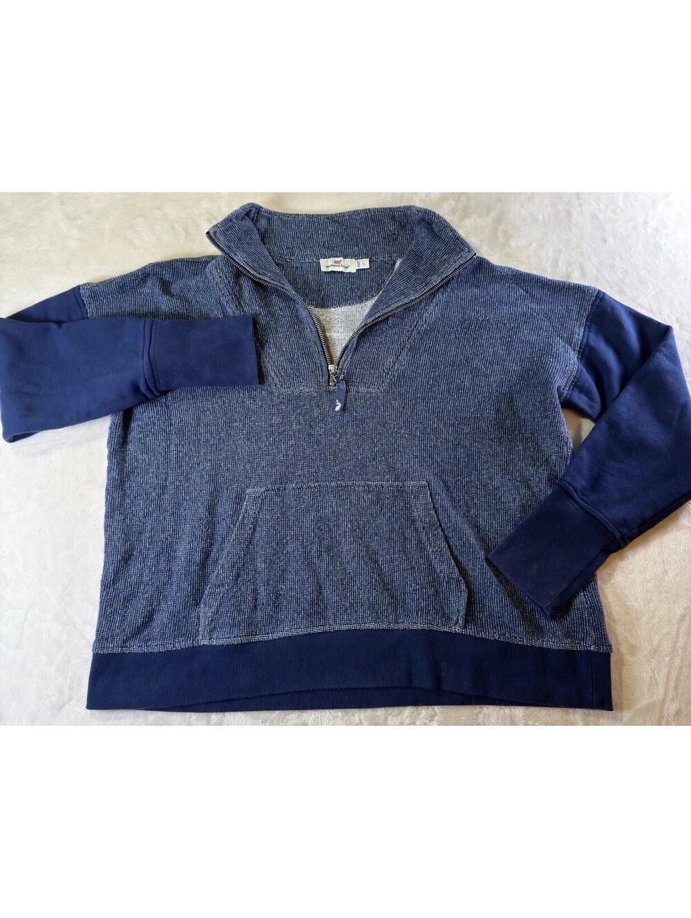 Vineyard Vines Mens L Navy Quarter-Zip Pullover